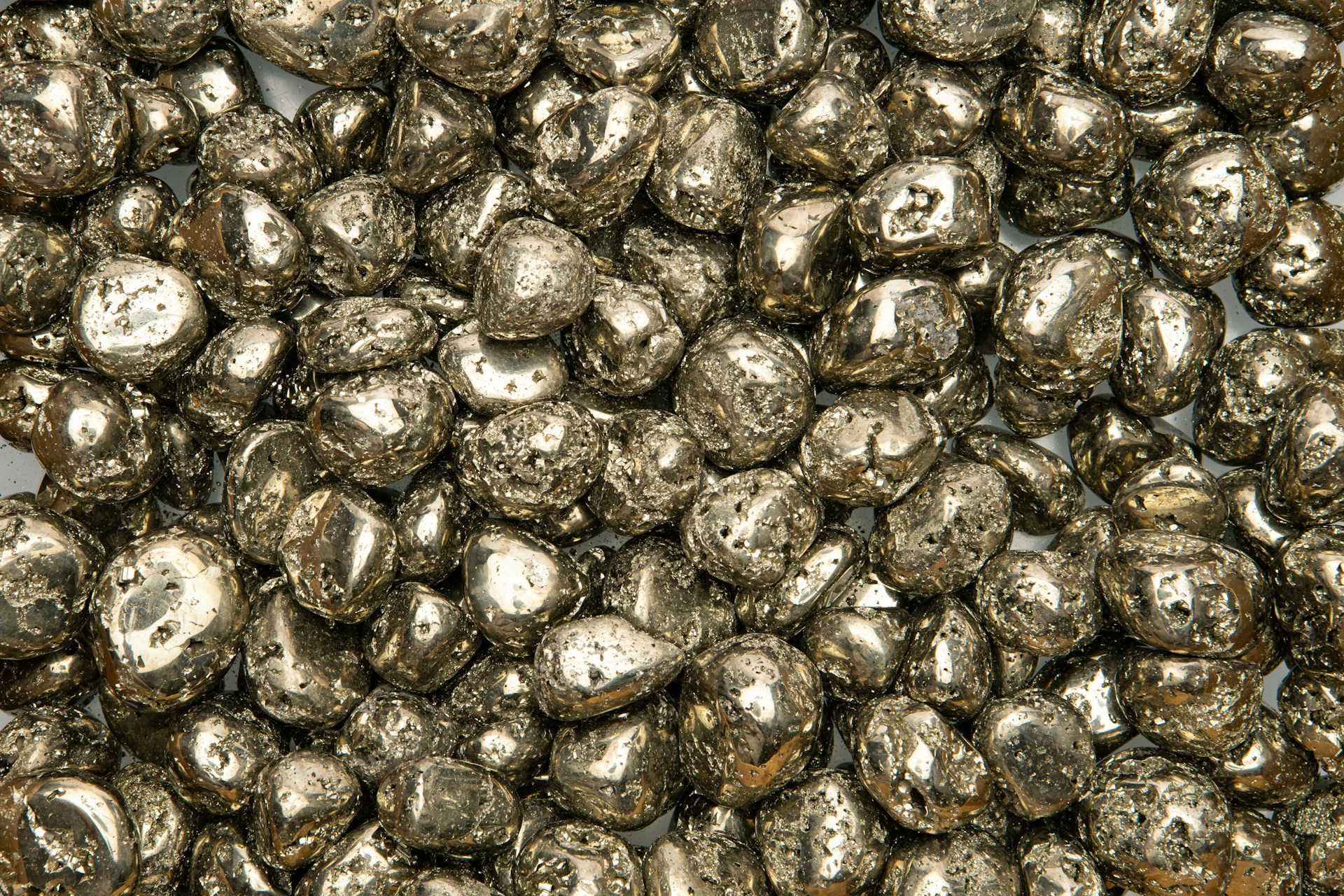 Pyrite ring — fool's gold gemstone jewelry close-up
